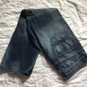 Express loose fit distressed jeans